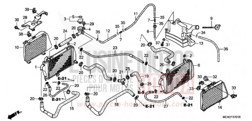 RADIATEUR (GL1800C/D/E/F/G/H) GL1800F de 2015
